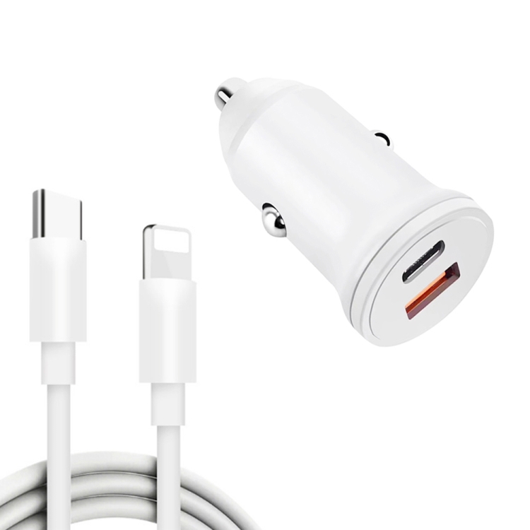 Compact & Portable Car Charger with USB and USB Type-C Ports CC305