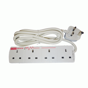 4 Way Surge Protected Extension Lead 2mt PA120