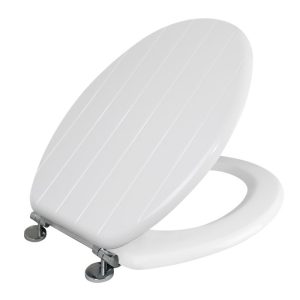 18" White Groove Toilet Seat TS505
