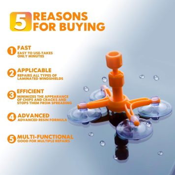 Windscreen Repair Kit: Fix Chips and Cracks Quickly and Easily WR175