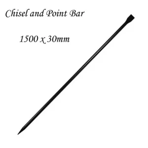 60" (5 foot) Crow Bar with chisel & point Pry Contractors wrecking bars Allgrip