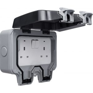 2 Gang Exterior Switched Socket IP66 Powertech