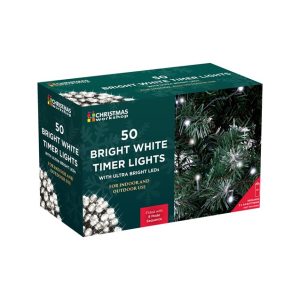 50 LED Battery Operated Timer Lights Christmas Workshop