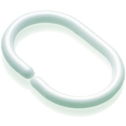 Croydex Shower Curtain 'C' Rings (Pack of 12) White