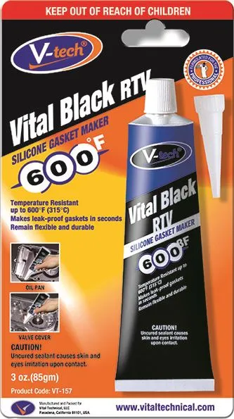 Streetwize V-Tech Gasket Makers - 85g Vital Black RTV