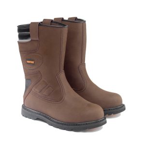 Worktough Waxy Brown Safety Rigger Boots