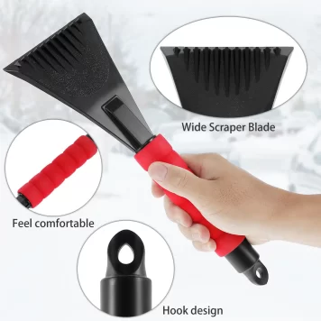 Long Handle Soft Grip Ice Scraper - Clear Snow & Ice with Ease SCR325