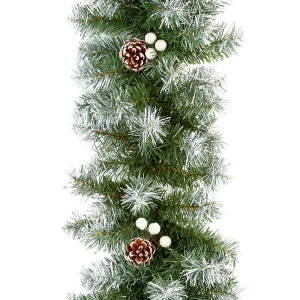 Premier Snow Tips Garland Berry & Cone 2.7m