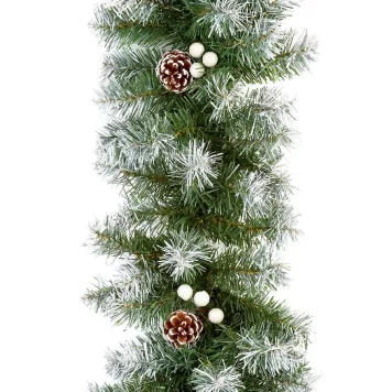 Premier Snow Tips Garland Berry & Cone 2.7m