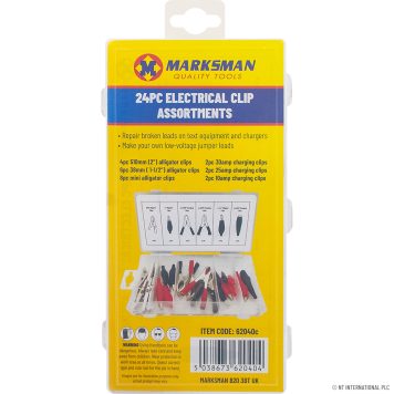 28pc Alligator Clips 62040C Marksman