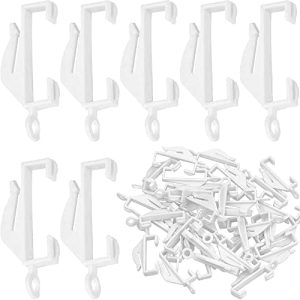 40pk CurtainTrack Glide Hooks - White