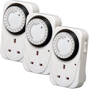 3pc 24 Hour Plug In Timer Socket Set TS210 kingavon