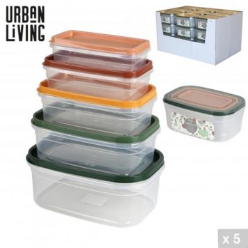Rectangular Food Containers - 5 Assorted Urban