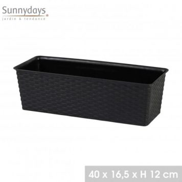 Rectangle Planter Rattan Effect Urban Living