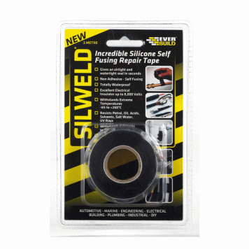 Everbuild Silweld Silicone Repair Tape Black 3m