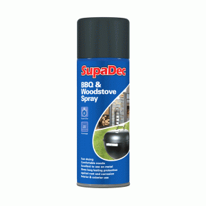 BBQ & Woodstove Spray Black 400ml Supadec