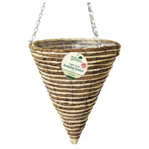 12" Rope Cone Hanging Basket