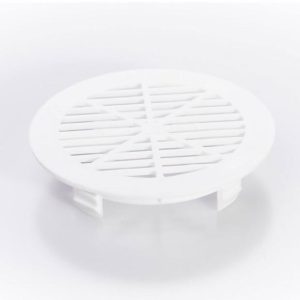 8pc Plastic White Round Soffit Vent 70mm Securit