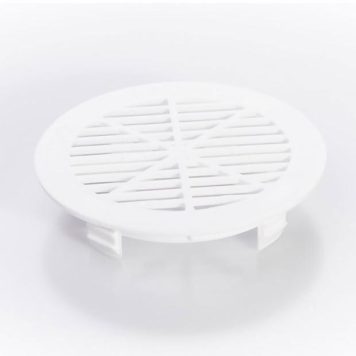 8pc Plastic White Round Soffit Vent 70mm Securit