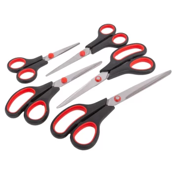 5pc Black Stainless Steel Scissors Set SS336