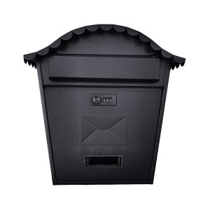 Postplus Traditional Post Box Matt Black Combination Lock
