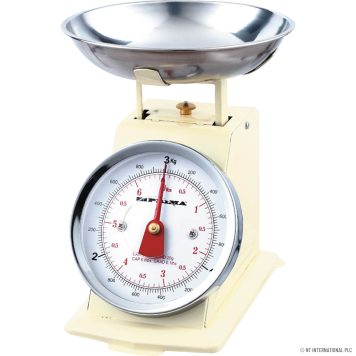 Prima 3kg Mechanical Kitchen Scale - Cream