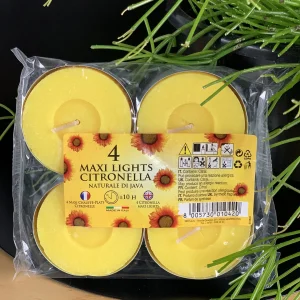Price's Candles Citronella Maxi Tealights Pack 4