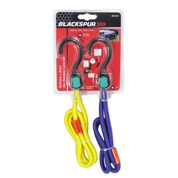 2pc Bungee Cord Set 900mm x 8mm BD347