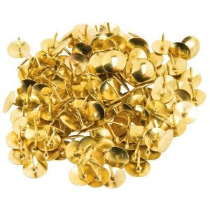 100pk Brass Drawing Pins HA121