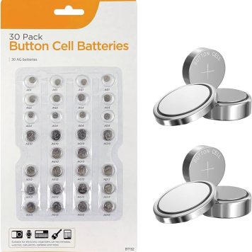 30 Pack Button Cell Batteries BT132