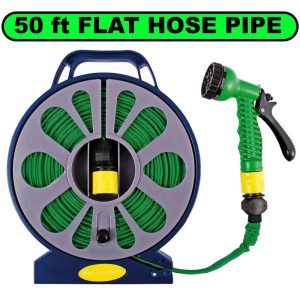 15mt Flat Hose on Reel With Spray Nozzel HP110