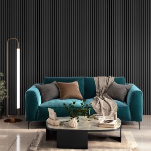 Acoustic Slat Wall Panel Dark Grey (WPKT8)