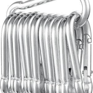 12-Piece Of 50mm Steel Carabiner Spring Hook AS210