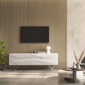 Acoustic Slat Wall Panel Light Oak 2400 x 605 x 22mm (WPKT9)