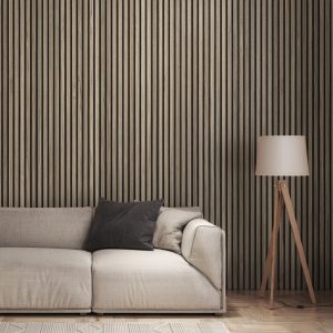 Acoustic Slat Wall Panel Walnut 2400 x 605 x 22mm (WPKT12)