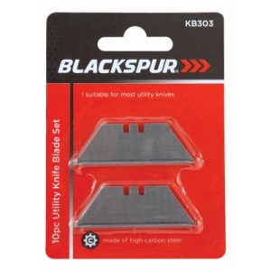 10PC Utility Knife Blade Set BB-KB303 Blackspur