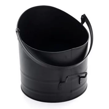 Black Round Fireside Bucket FS316 Blackspur