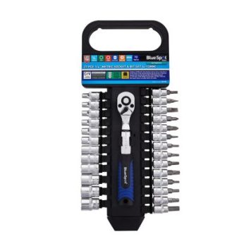 Blue Spot Tools 27 PCE 1/4" Drive Metric Socket and Bit Set (4-13mm)