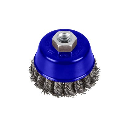 Blue Spot Tools 75mm (3") M14 x 2 Twist Knot Wire Cup Brush - Image 2