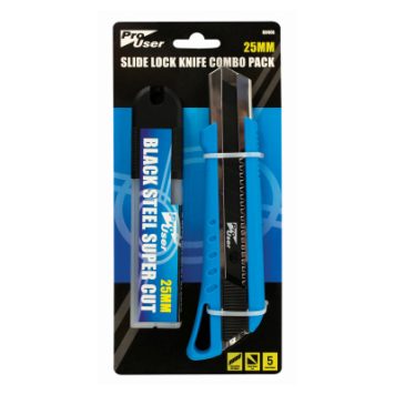 Slide Lock Knife Combo Pack 25mm