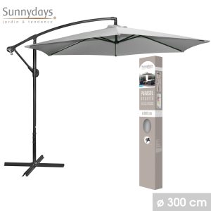 3mt Light Grey Cantilever Parasol 223914 Sunnydays