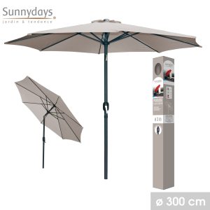 3mt Taupe Parasol 224438 Sunnydays