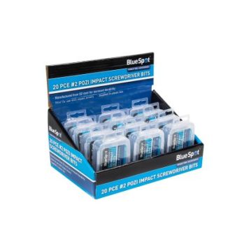 Blue Spot Tools 20 PCE PZ2 Impact Screwdriver Bits 14121