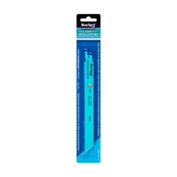 Blue Spot Tools 5 PCE 200mm (7.9") Metal Cutting Reciprocating Saw Blades 19009