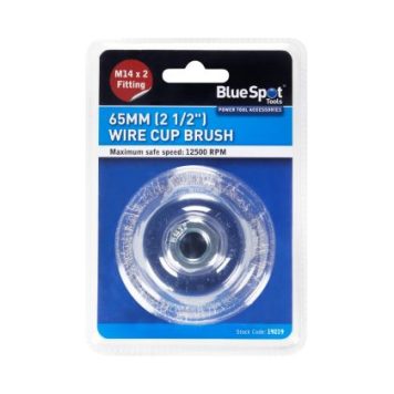 Blue Spot Tools 65mm (2 1/2") M14 x 2 Wire Cup Brush 19219