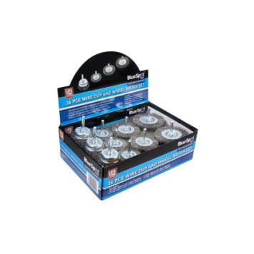 Blue Spot Tools 36 PCE Wire Cup And Wheel Brush Set 19224