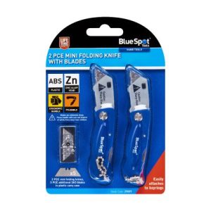 Blue Spot Tools 2 PCE Mini Folding Knives with Blades 29009