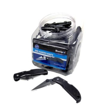 Blue Spot Tools 75mm One Handed Folding Knife In Jar 29124