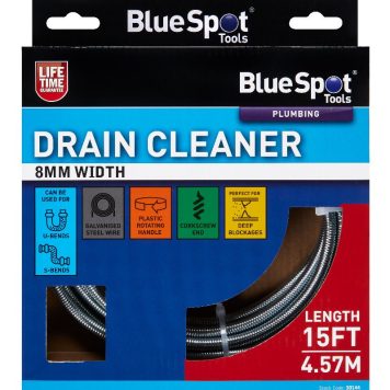 Blue Spot Tools Drain Cleaner 8MM X 15FT 30144