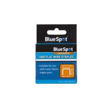 Blue Spot Tools 10mm Crown Flat Wire Staples T50 Type 35116